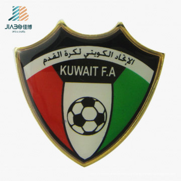 Förderndes Geschenk-Gewohnheits-Druck-Logo sports Kuwait-Metallfußball-Abzeichen Pin